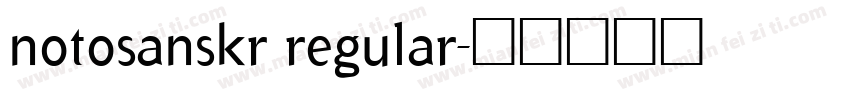 notosanskr regular字体转换